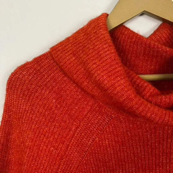 Ann Taylor LOFT Orange Cowl Neck Sweater Dress - Picture 10 of 14